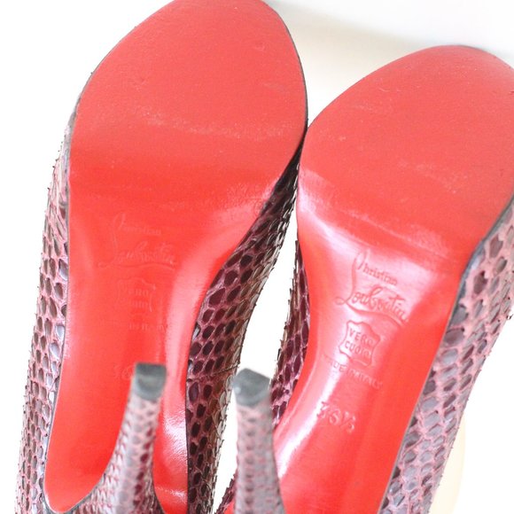 Christian Louboutin Purple Very Prive Python - Picture 8 of 10